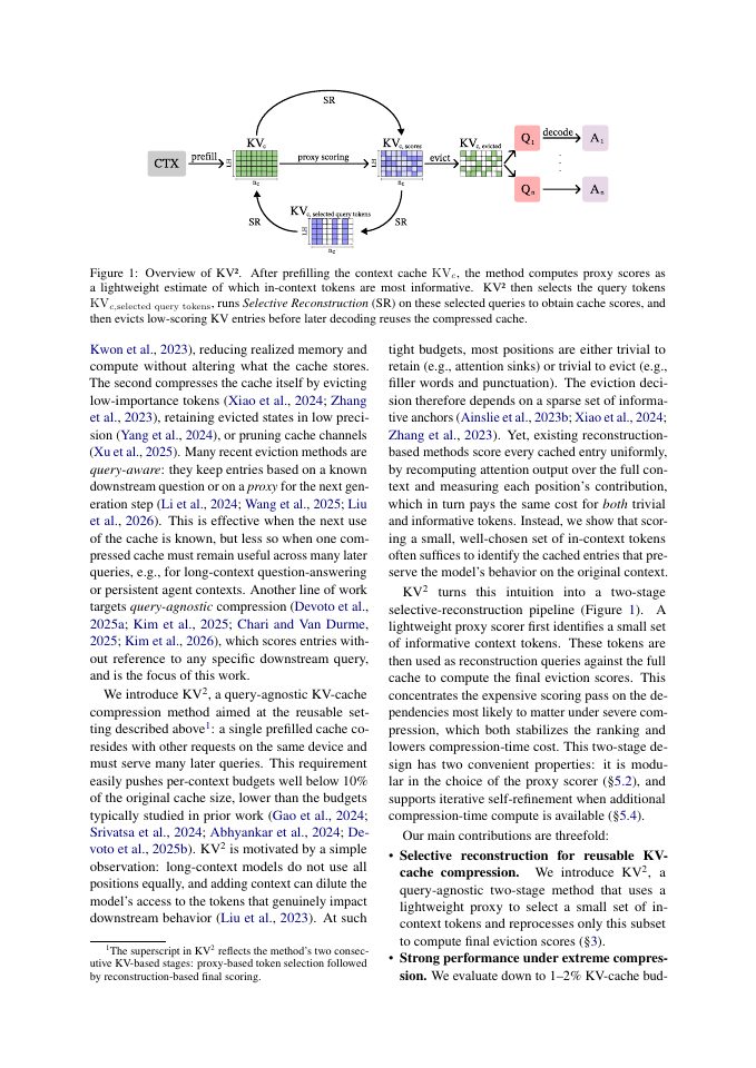 Page 2 of KV$^2$: A Self-Refining KV Cache