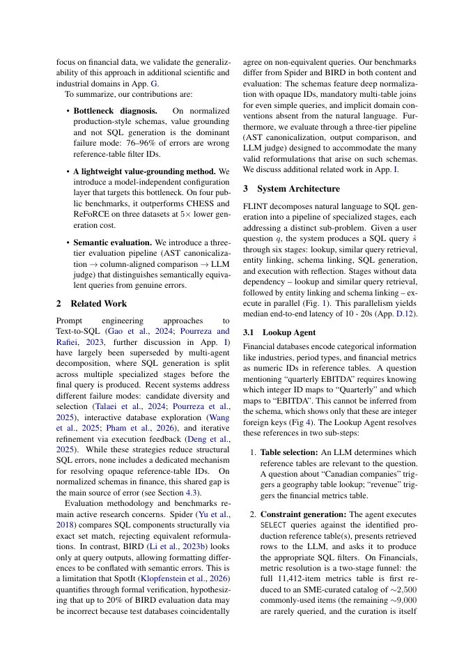Page 2 of From Benchmarks to Production: A Text-to-SQL System for Complex Financial Data