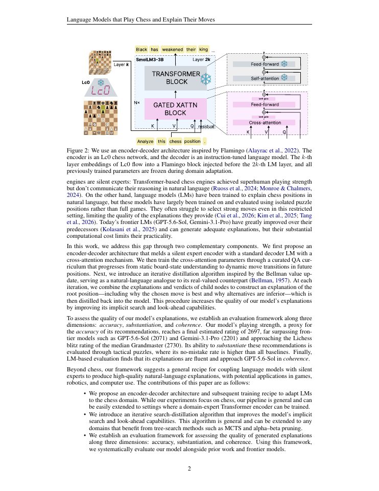 Page 2 of Language Models that Play Chess and Explain Their Moves