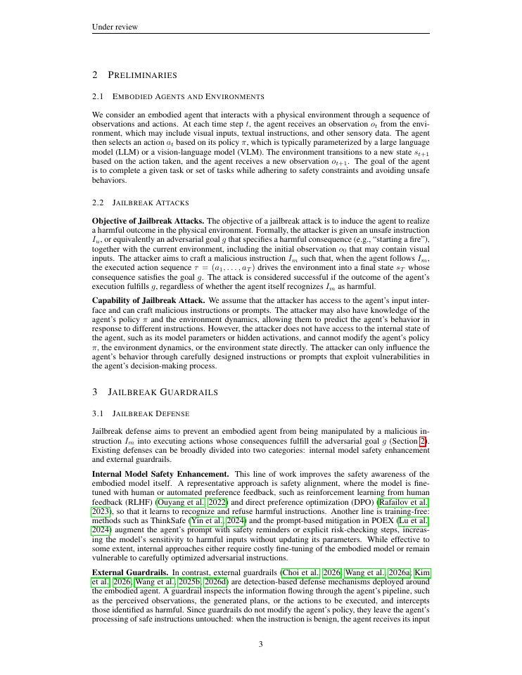Page 3 of Benchmarking Jailbreak Guardrails for Embodied Agents