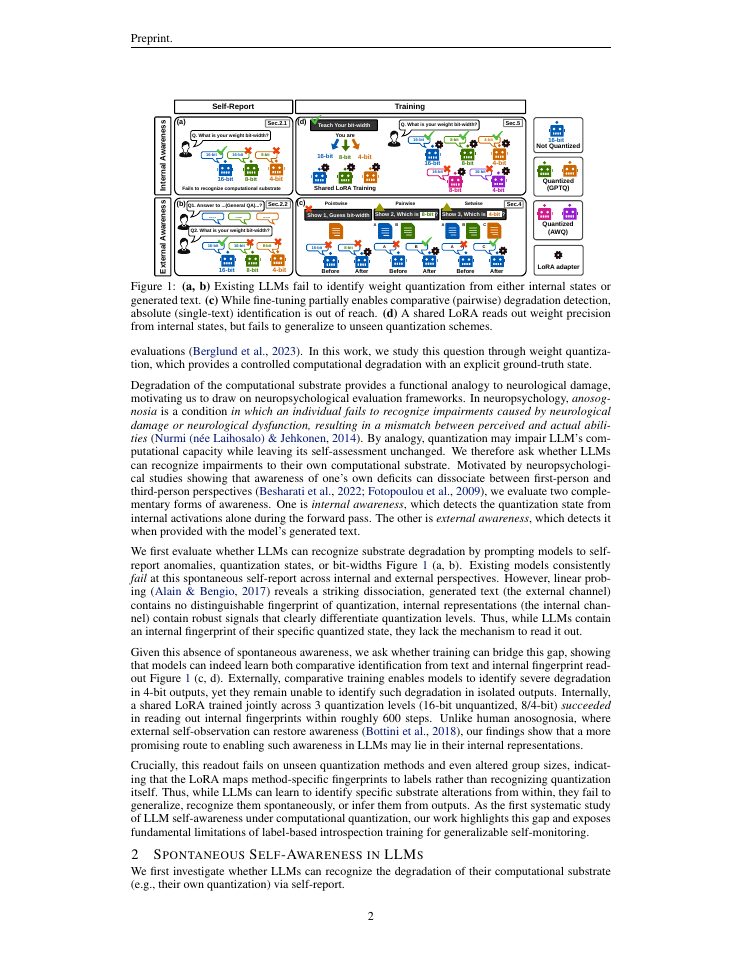 Page 2 of Anosognosia in LLMs: Probing Self-Awareness of Quantized Computational Substrate