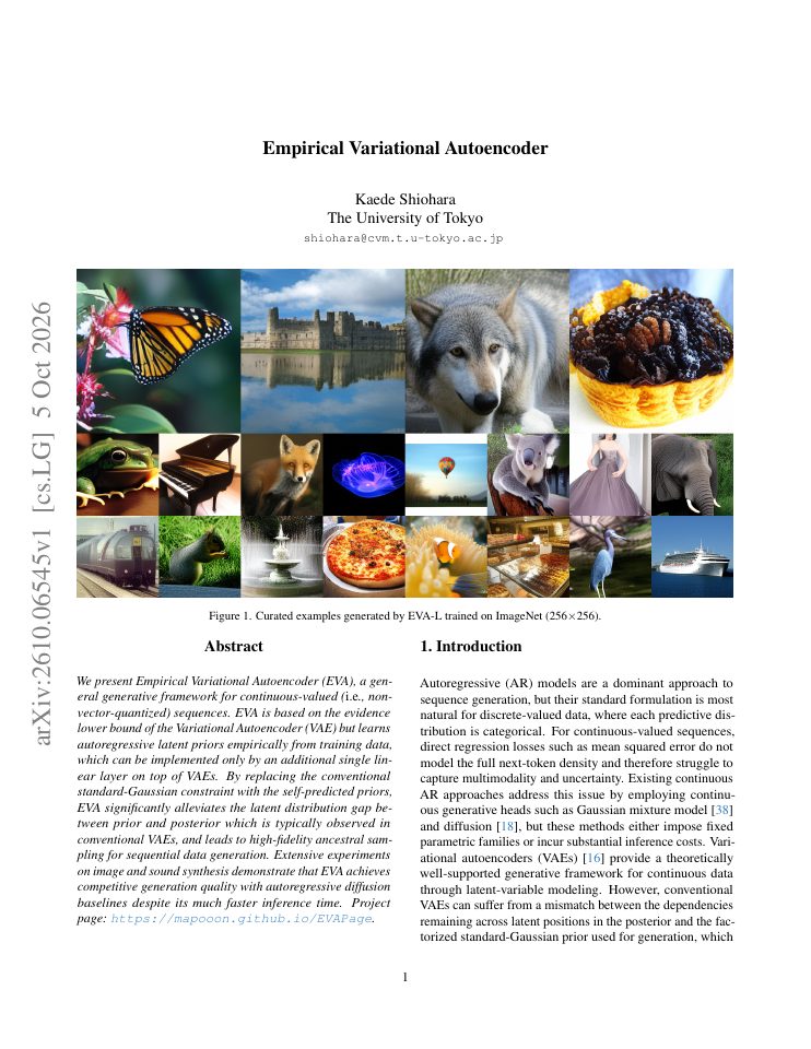 First page of Empirical Variational Autoencoder