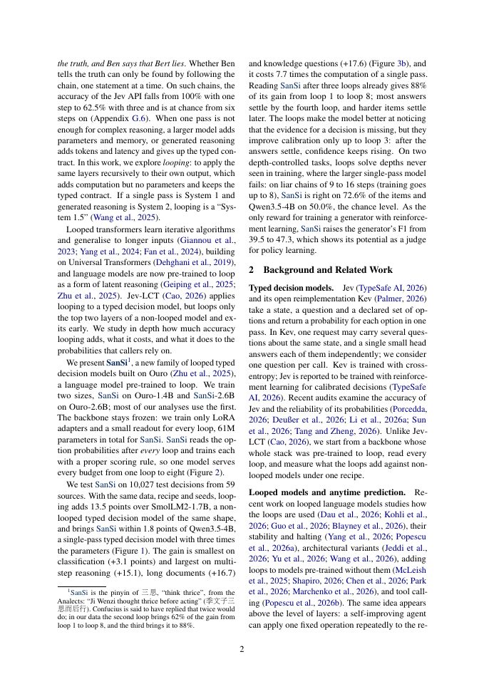 Page 2 of SanSi: A Looped Typed Decision Model for System 1.5 Thinking