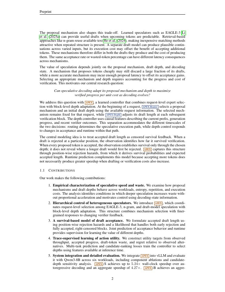 Page 2 of APEX: Speculate smarter, not deeper