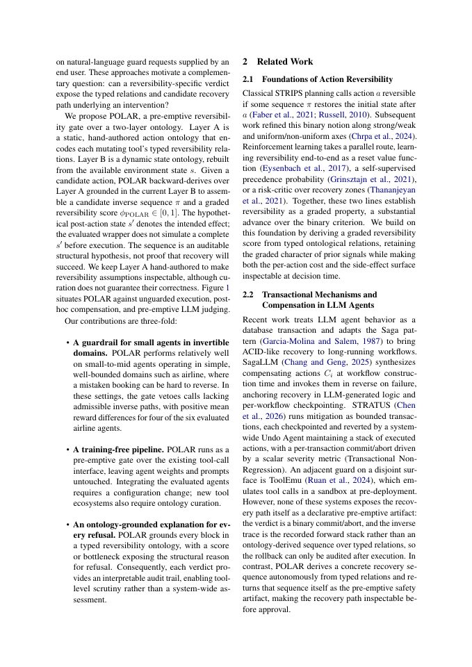 Page 2 of POLAR: Ontology-Guided Risk Prevention for Tool-Calling LLM Agents