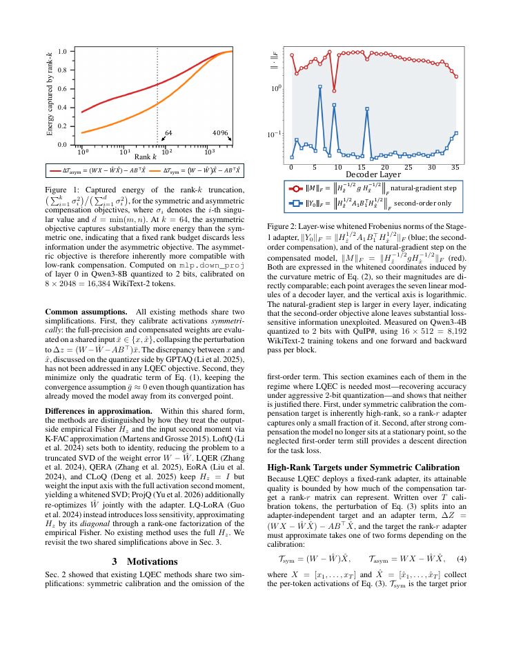 Page 3 of Align, Then Correct: Training-Free Two-Stage Low-Rank Compensation for Extremely Quantized Large Language Models