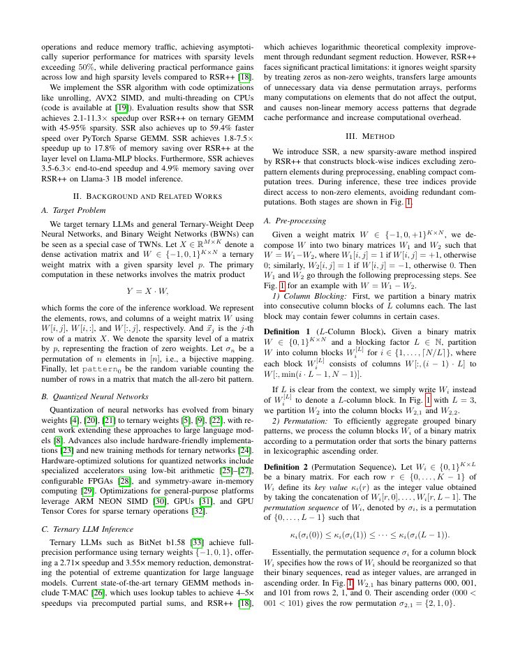Page 2 of SSR: Sparse Segment Reduction for Ternary GEMM Acceleration