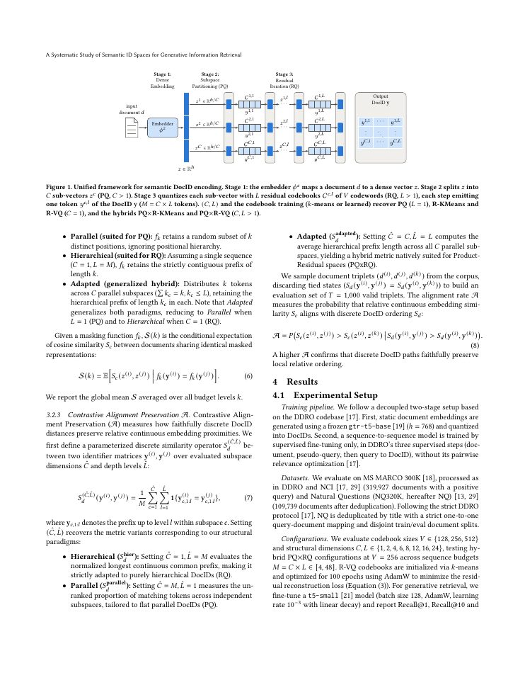 Page 3 of A Systematic Study of Semantic ID Spaces for Generative Information Retrieval