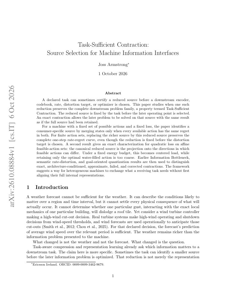First page of Task-Sufficient Contraction: Source Selection for Machine Information Interfaces