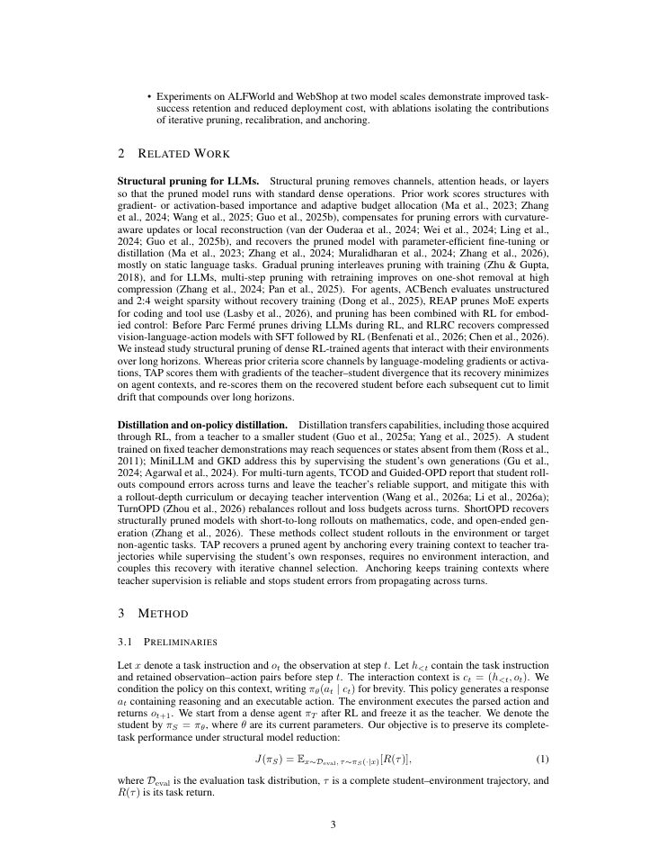 Page 3 of TAP: Efficient Long-Horizon Agent Pruning via Trajectory-Anchored Recovery