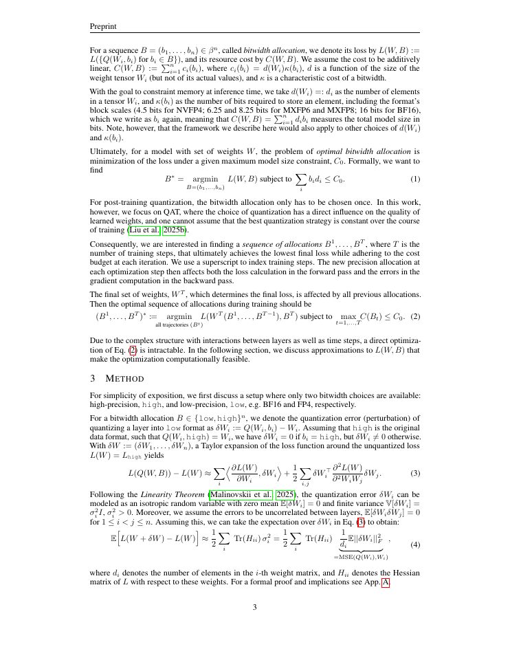 Page 3 of Q-PACE: Dynamic Precision Allocation for Quantization-Aware Training