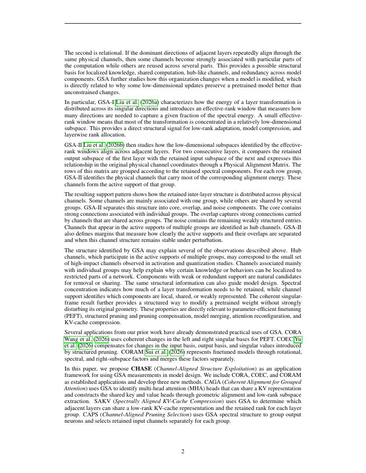 Page 2 of CHASE: Channel-Aligned Structure Exploitation for Geometry-Aware Model Engineering