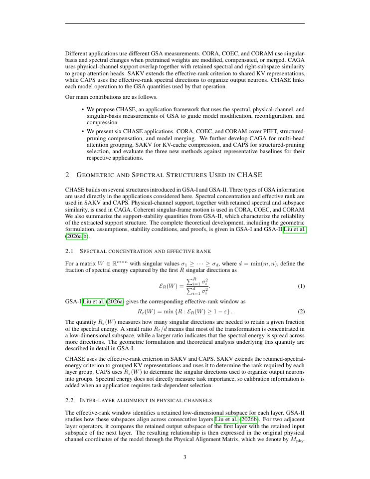 Page 3 of CHASE: Channel-Aligned Structure Exploitation for Geometry-Aware Model Engineering
