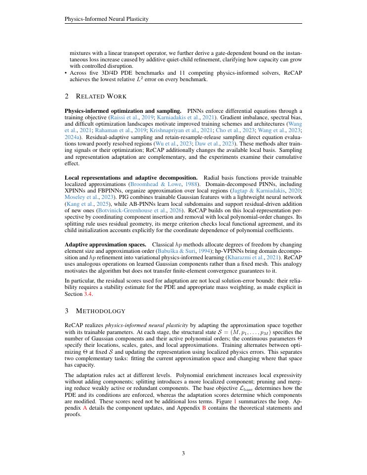 Page 3 of Physics-Informed Neural Plasticity: PDE Solvers That Reshape Themselves