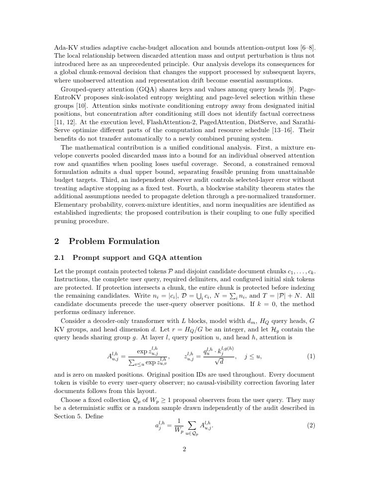 Page 2 of EntroPrefill: Renyi-Guided Context Pruning with Conditional Stability Guarantees for Retrieval-Augmented Generation