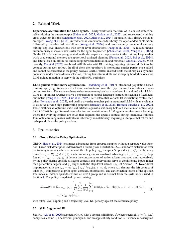 Page 3 of SkillForge: Co-Evolving Skills and Agents via Dynamic Skill Lifecycles