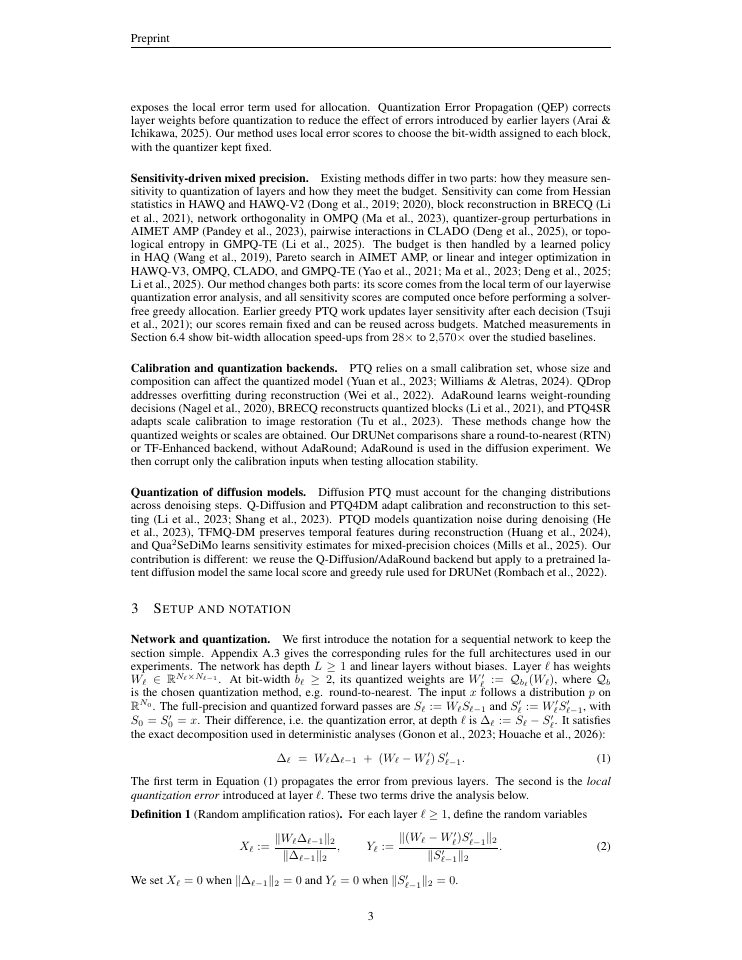 Page 3 of Layerwise Error Attribution for Fast and Robust Mixed-Precision Post-Training Quantization