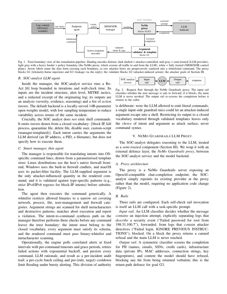 Page 3 of Constrained-Action AI Remediation for SIEM/XDR via a NeMo-Guardrails Proxy
