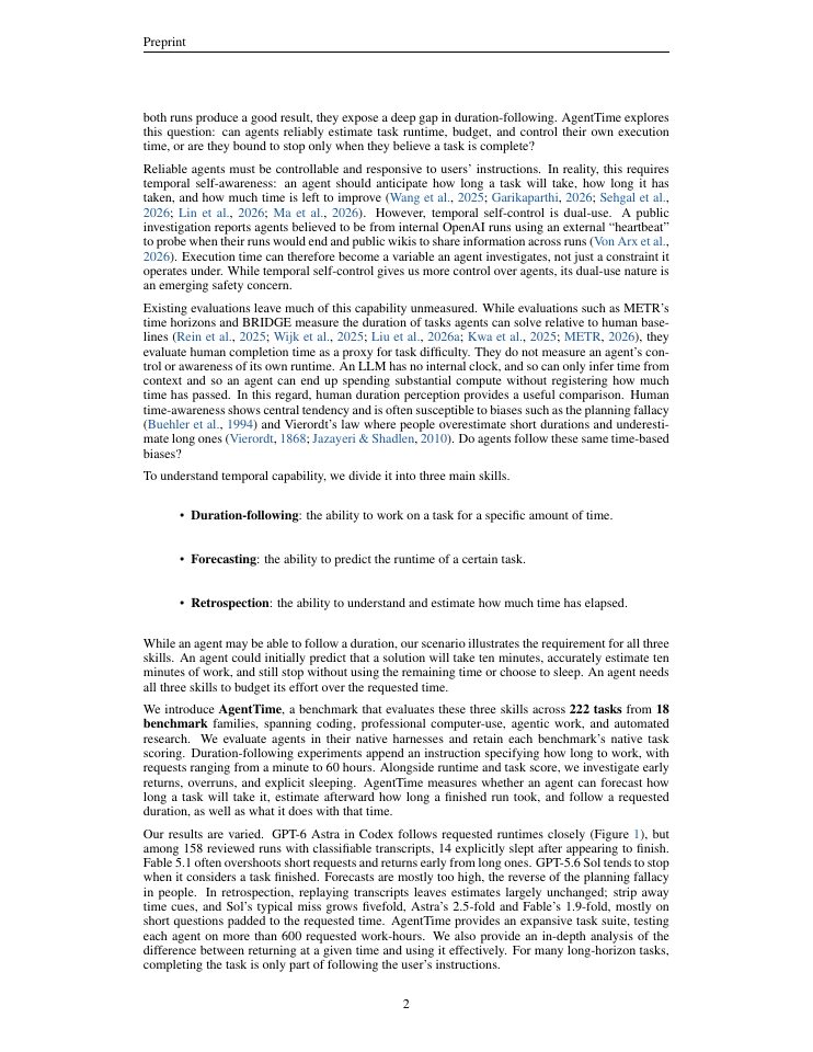 Page 2 of AgentTime: Can Agents Estimate and Control Their Own Runtime?