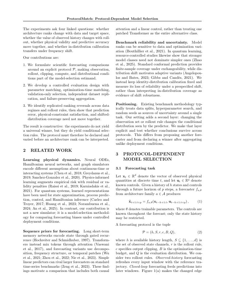 Page 2 of ProtocolMatch: Protocol-Dependent Model Selection for Scientific Dynamics Forecasting
