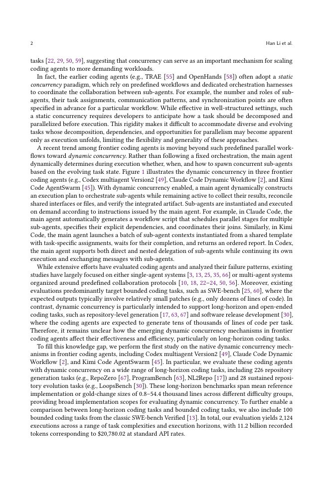 Page 2 of When Sub-Agents Work in Parallel: The Promises and Pitfalls of Dynamic Concurrency in Long-Horizon Coding Tasks