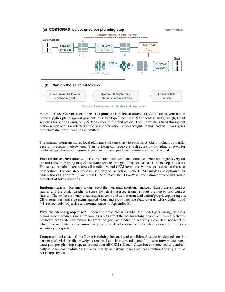 Page 3 of Sparse Planning in Visual World Models via Cost Gradients