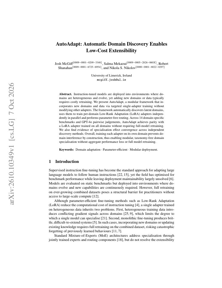 First page of AutoAdapt: Automatic Domain Discovery Enables Low-Cost Extensibility