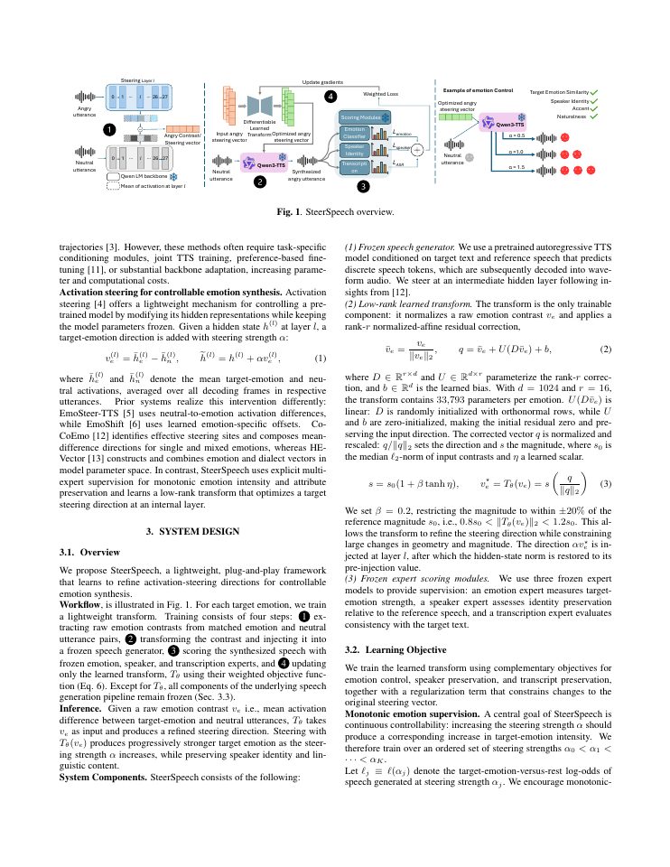 Page 2 of Steerspeech: Activation Steering For Emotion Control In Generated Speech