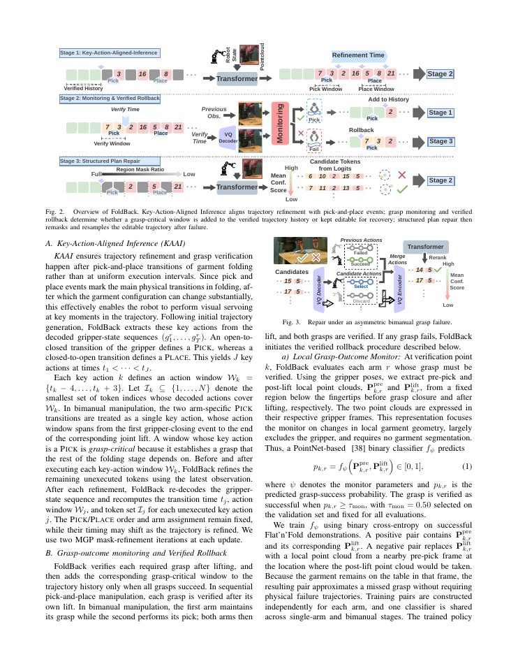 Page 3 of FoldBack: Self-Correcting Masked Generative Policy for Long-Horizon Garment Folding