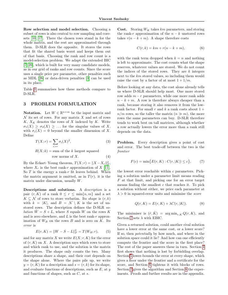 Page 3 of D-SLR: The Disjoint Row-Sparse plus Low-Rank Decomposition