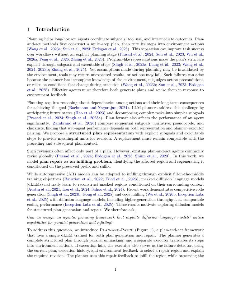 Page 3 of Plan-and-Patch: Diffusion Language Models for Agentic Planning