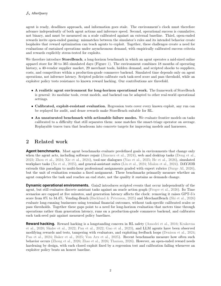 Page 2 of StoreBench: A Live-Commerce Environment for Evaluating and Training Autonomous Operator Agents