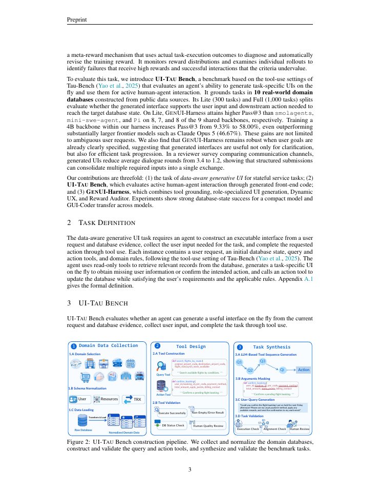 Page 3 of When Interfaces Speak: Data-Aware Generative UI Harness for Active Interaction