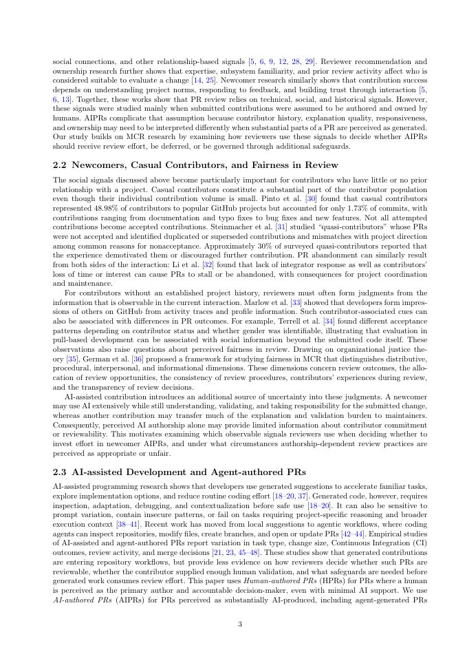 Page 3 of Who Pays the Review Cost? Triage, Fairness, and Accountability in AI-authored Pull Requests