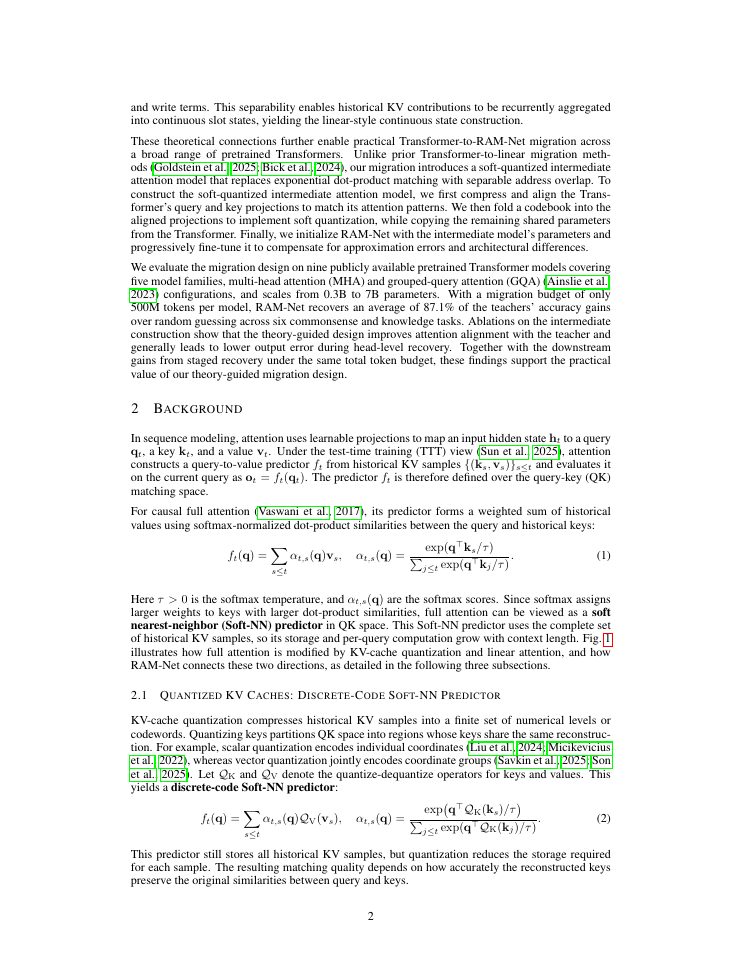 Page 2 of Bridging KV-Cache Quantization and Linear Attention: From Theory to Pretrained Weight Migration