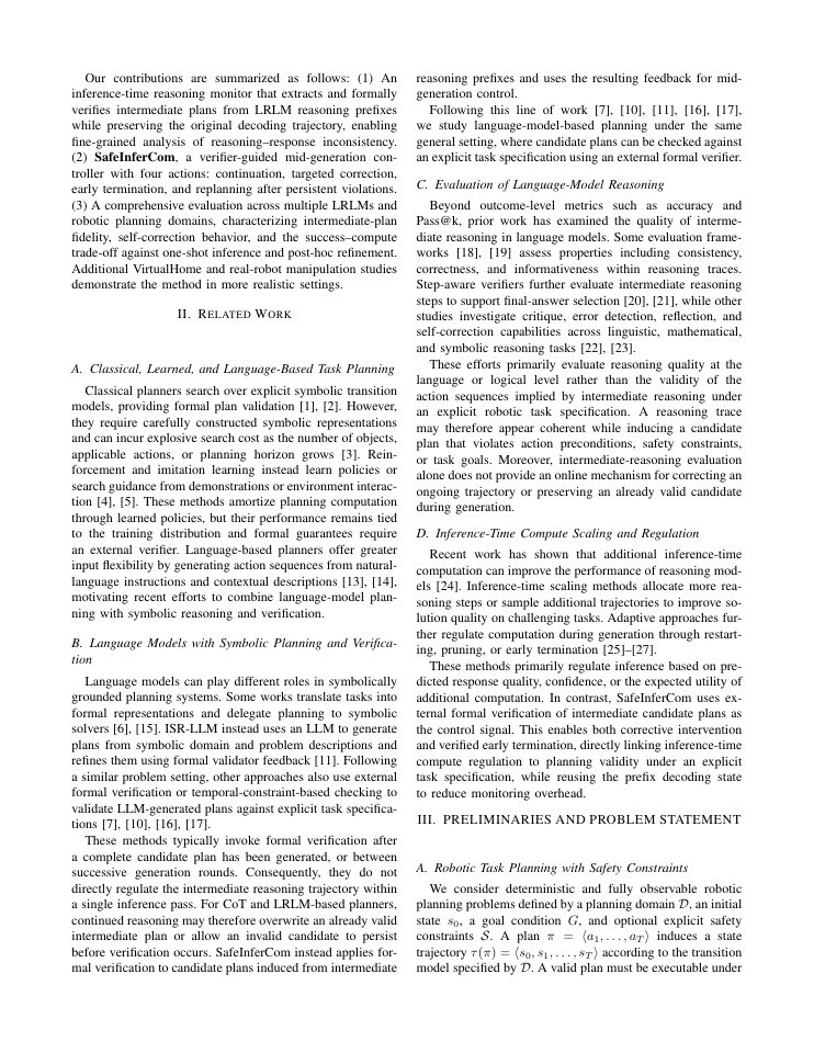 Page 2 of SafeInferCom: Safe Inference-Time Compute via Verifier-Guided Mid-Generation Intervention for Robotic Task Planning