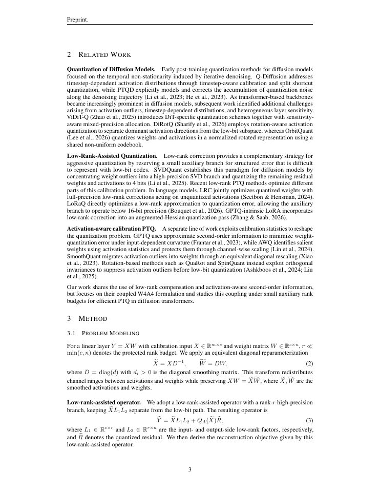 Page 3 of Deflating the Hessian: Rank-4 W4A4 Quantization for Multimodal Diffusion Transformers