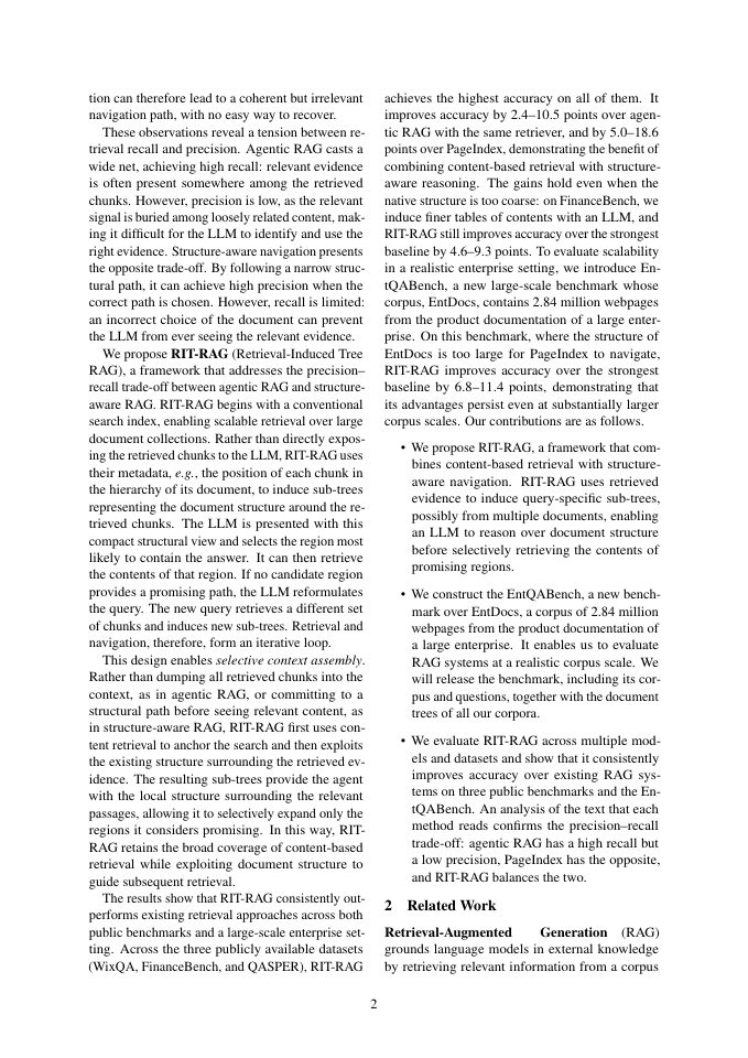 Page 2 of RIT-RAG: Navigating Document Corpora with Retrieval-Induced Trees