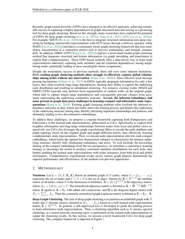 Page 2 of Compactness and Consistency: A Conjoint Framework for Deep Graph Clustering
