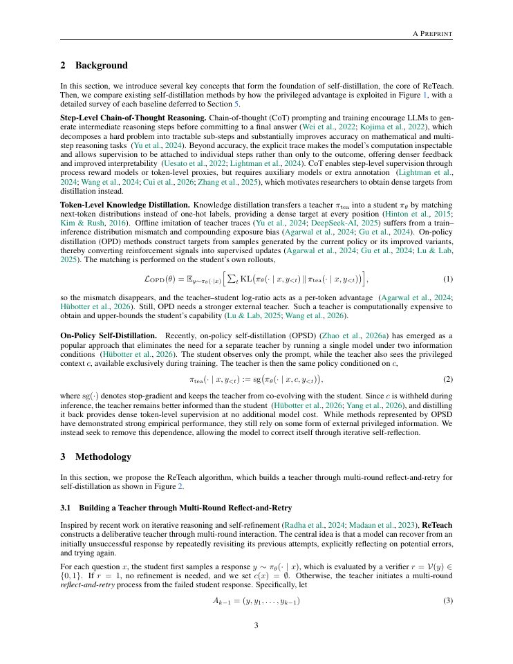Page 3 of ReTeach: Building a Self-Teacher through Multi-Round Reflection and Retry