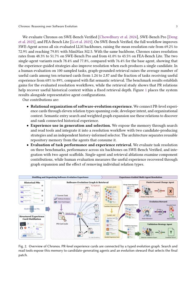 Page 3 of Chronos Enables Code Agents to Reason over Software Evolution