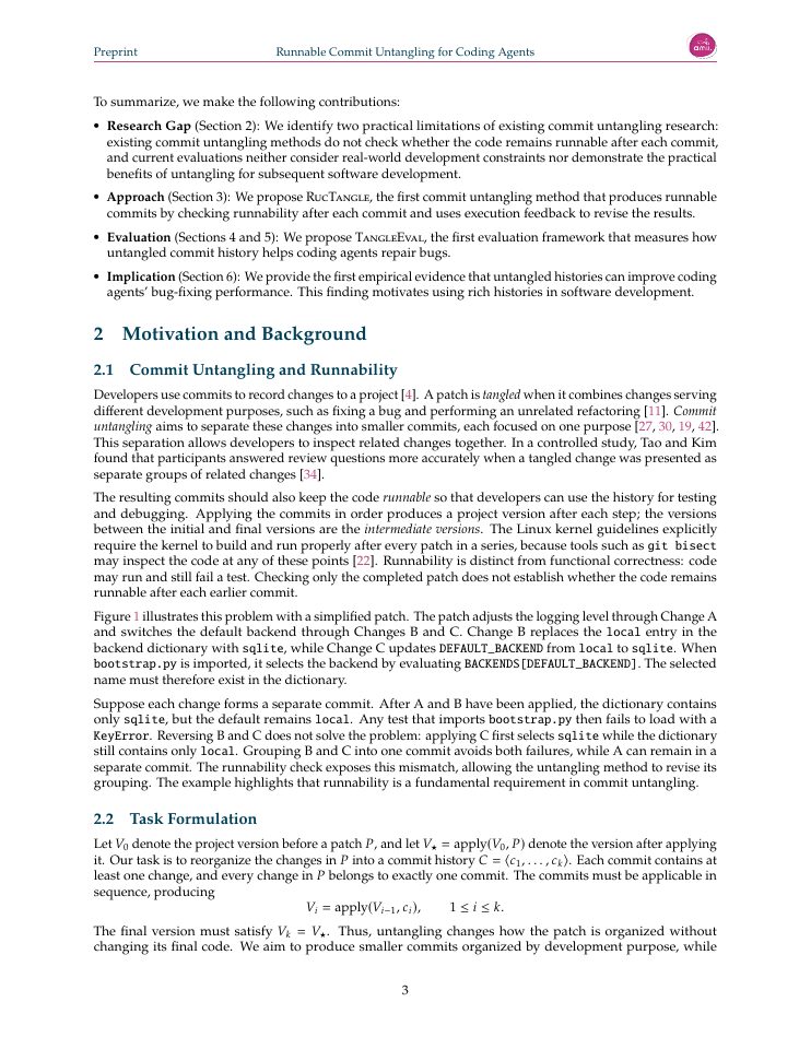 Page 3 of Runnable Commit Untangling for Coding Agents