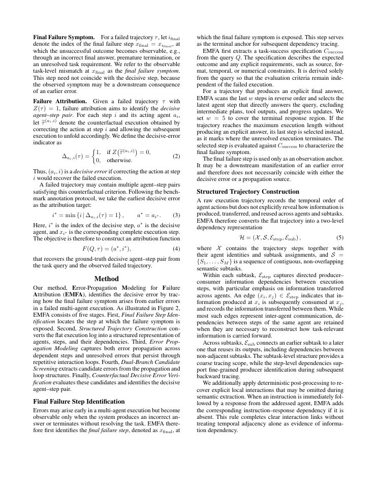 Page 3 of Error-Propagation Modeling for Failure Attribution in LLM-Based Multi-Agent Systems