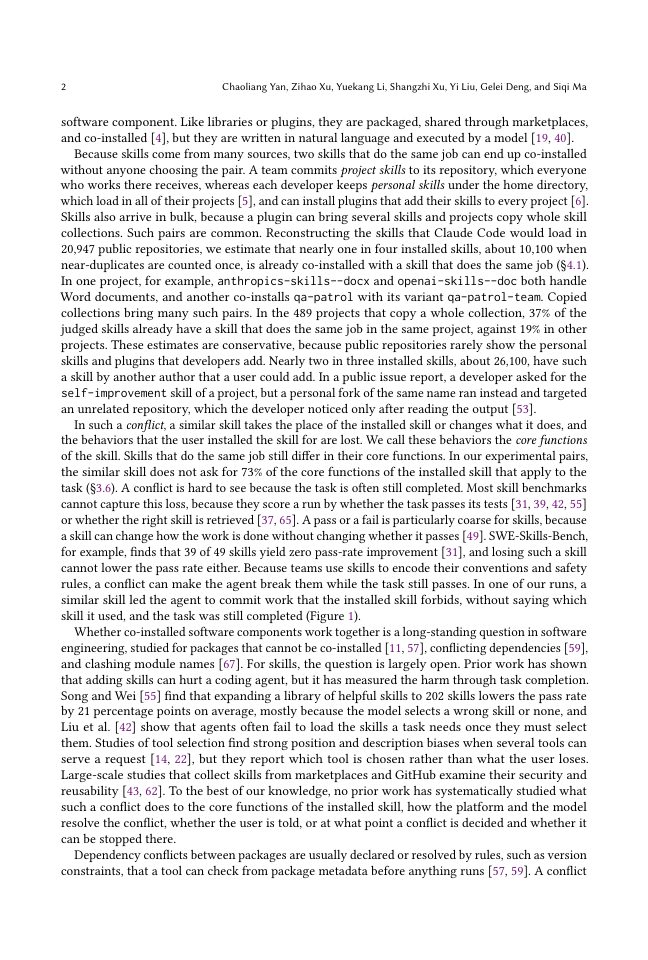 Page 2 of One Skill Too Many: How Co-Installed Skills Conflict in Coding Agents