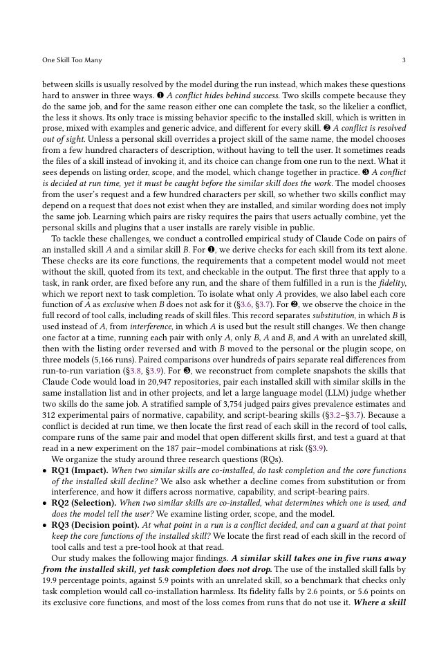 Page 3 of One Skill Too Many: How Co-Installed Skills Conflict in Coding Agents