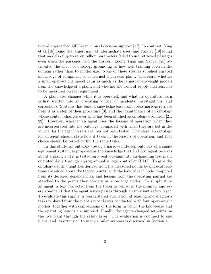 Page 3 of Narrow and Deep: An Ontology Tower as the Knowledge of an LLM Agent for an Industrial Equipment System