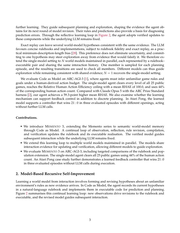 Page 3 of Memento 3: Model-Based Recursive Self-Improvement through Reflective Rulebooks