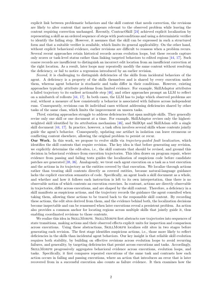 Page 2 of Trajectory-Guided Fault Localization for Agent Skill Evolution