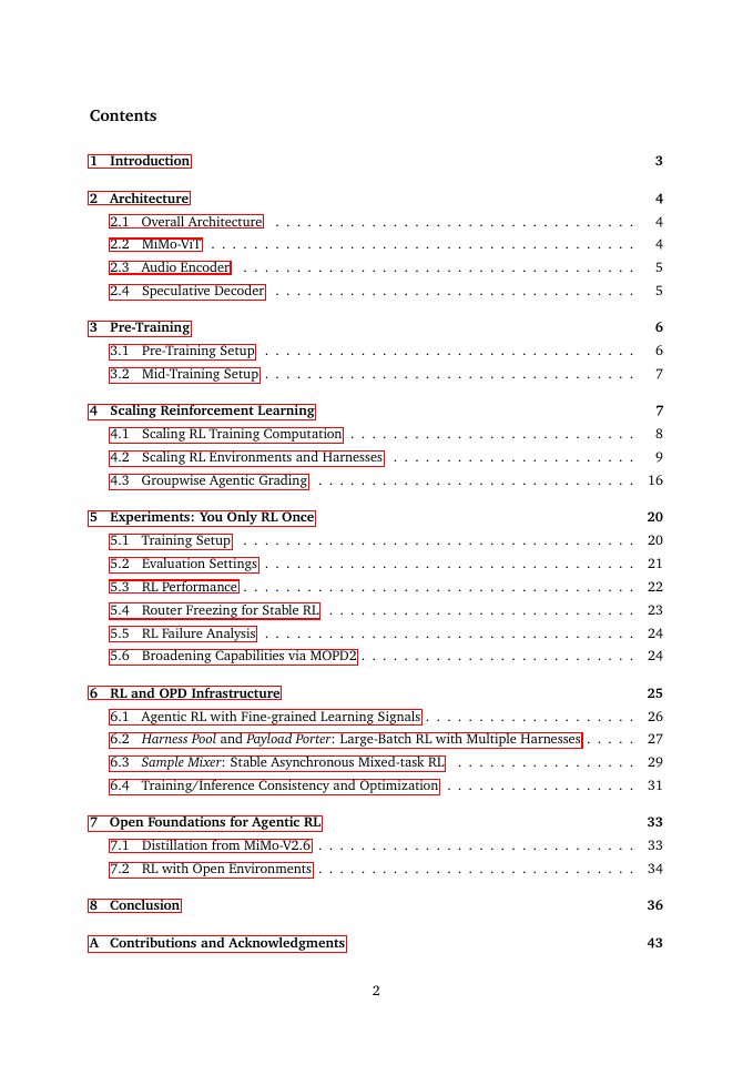 Page 2 of MiMo-V2.6: Scaling Reinforcement Learning Towards Self-Improvement