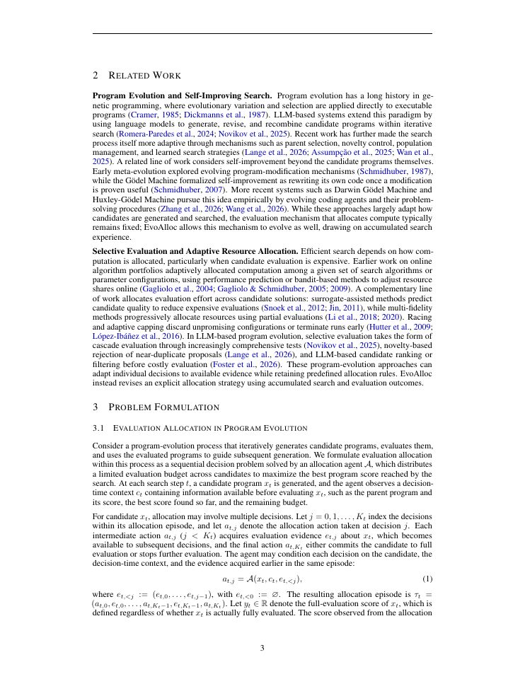 Page 3 of EvoAlloc: A Self-Evolving Resource Allocation Agent for Efficient Program Evolution
